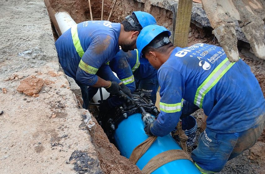 Abastecimento de água comprometido após reparo emergencial em adutora da ETA Cubatão
