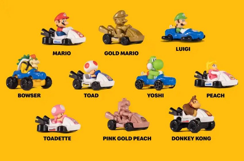 Coleção de Brinquedos de Mario Kart 8 Chega ao McLanche Feliz do McDonald's