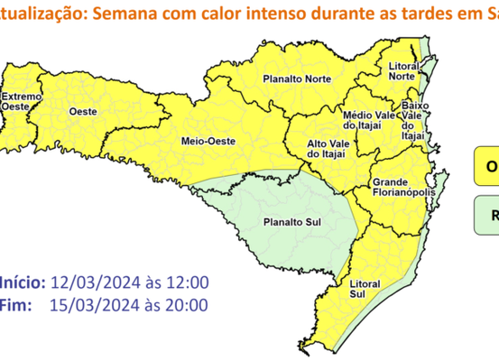 Despedida do verão: SC terá semana com calor intenso