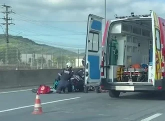 Acidente na BR-280 em Guaramirim mata motociclista e pedestre